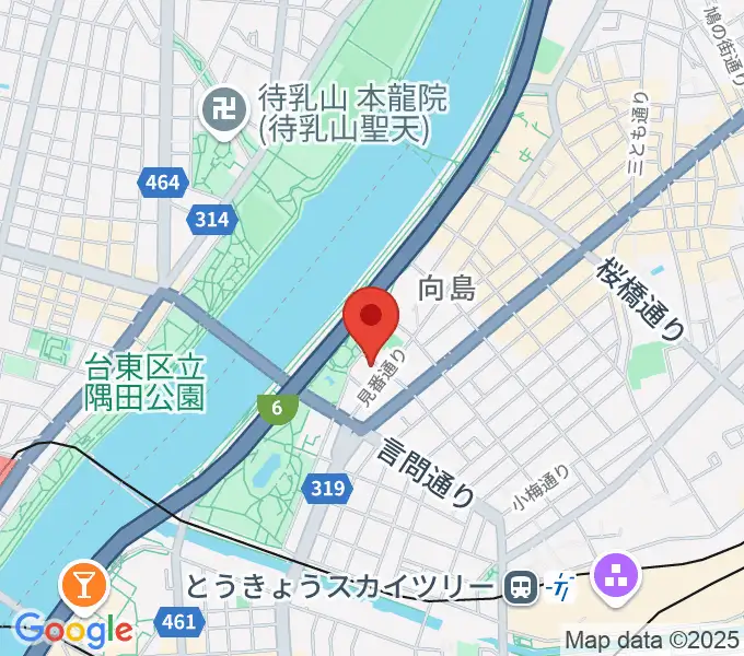 すみだ郷土文化資料館の地図