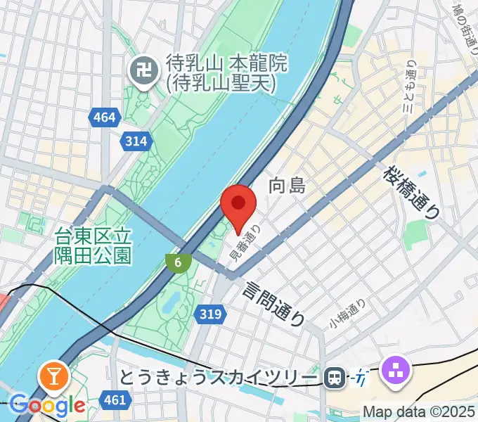 すみだ郷土文化資料館の地図