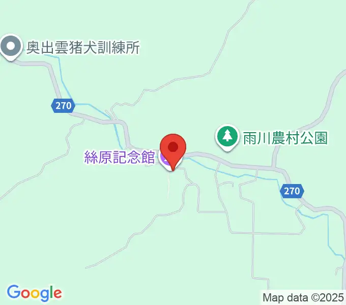 絲原記念館の地図