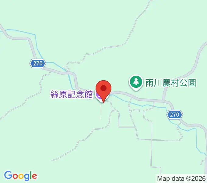 絲原記念館の地図