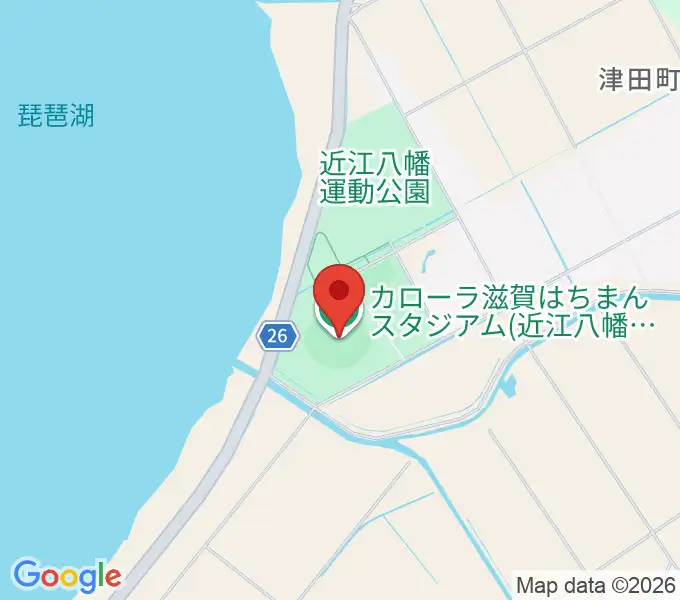 カローラ滋賀はちまんスタジアムの地図