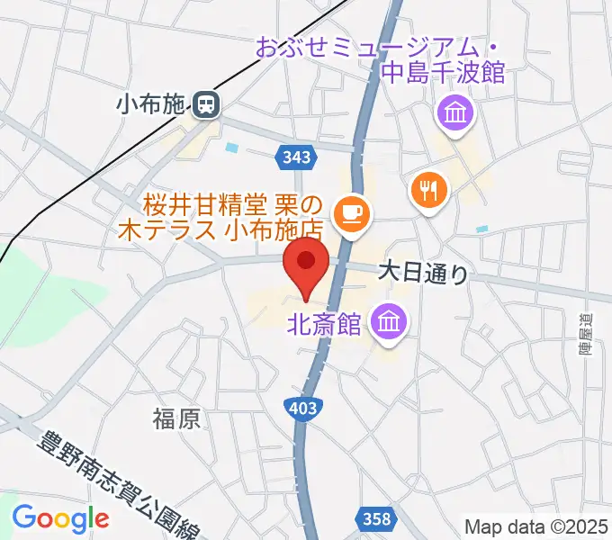 日本のあかり博物館の地図