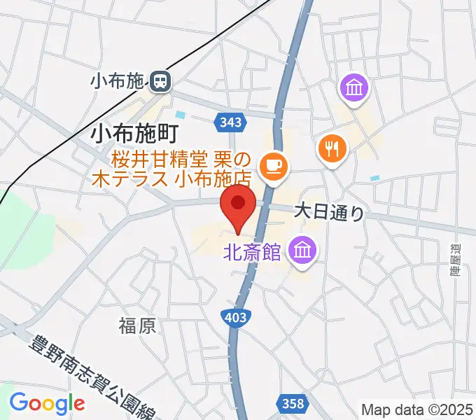日本のあかり博物館の地図