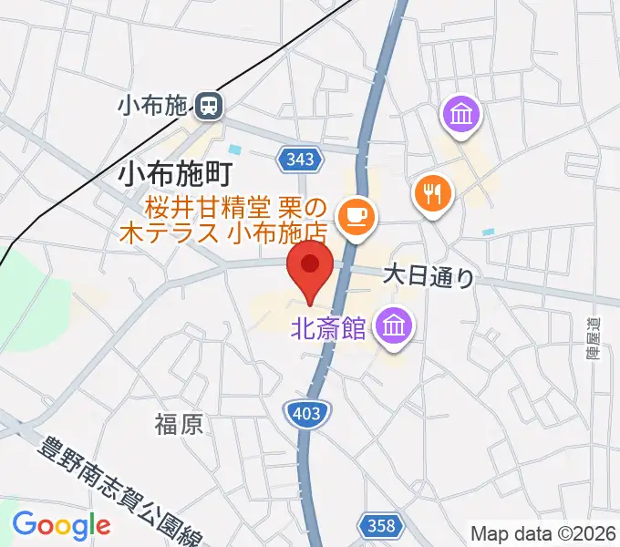 日本のあかり博物館の地図