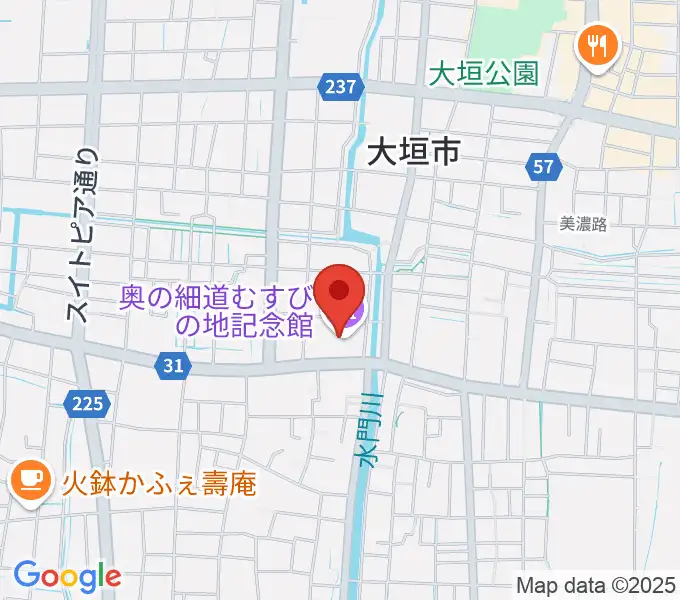 大垣市奥の細道むすびの地記念館の地図