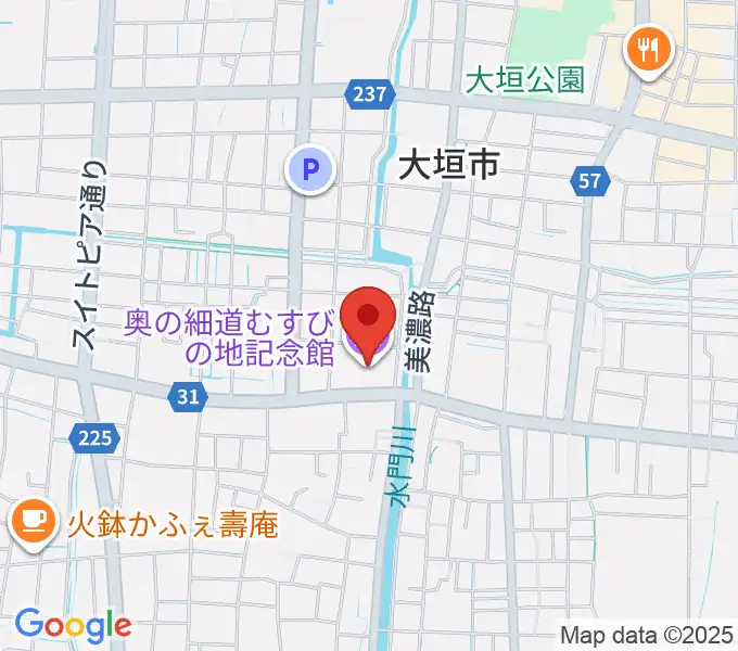 大垣市奥の細道むすびの地記念館の地図