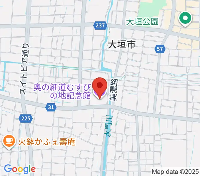 大垣市奥の細道むすびの地記念館の地図