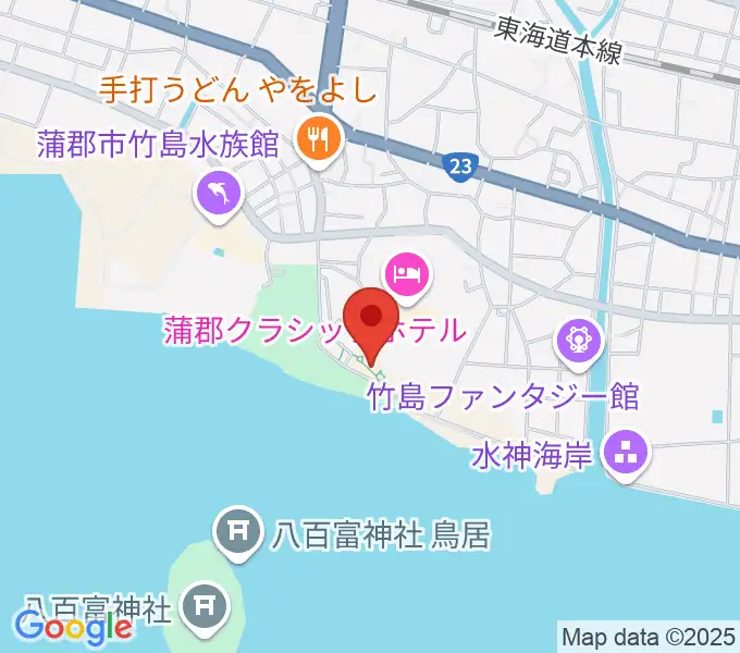 海辺の文学記念館の地図