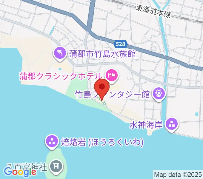 海辺の文学記念館の地図