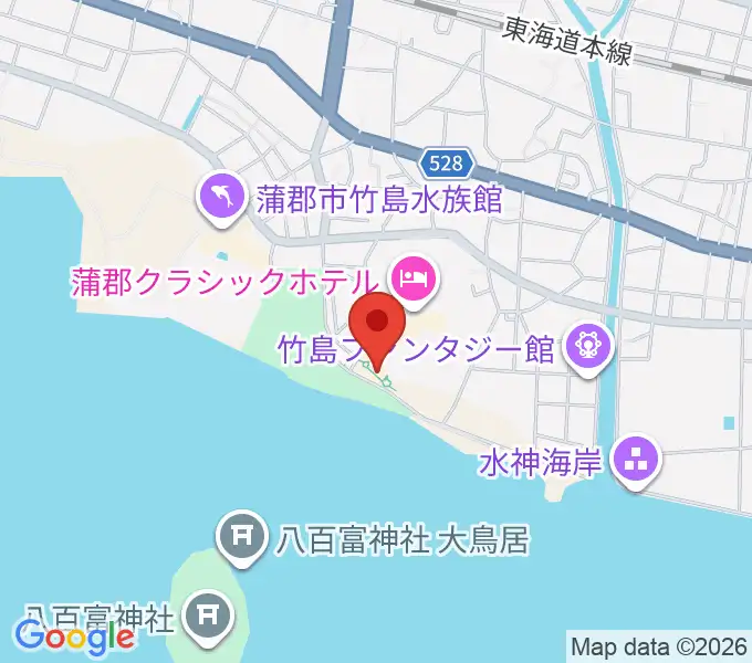 海辺の文学記念館の地図