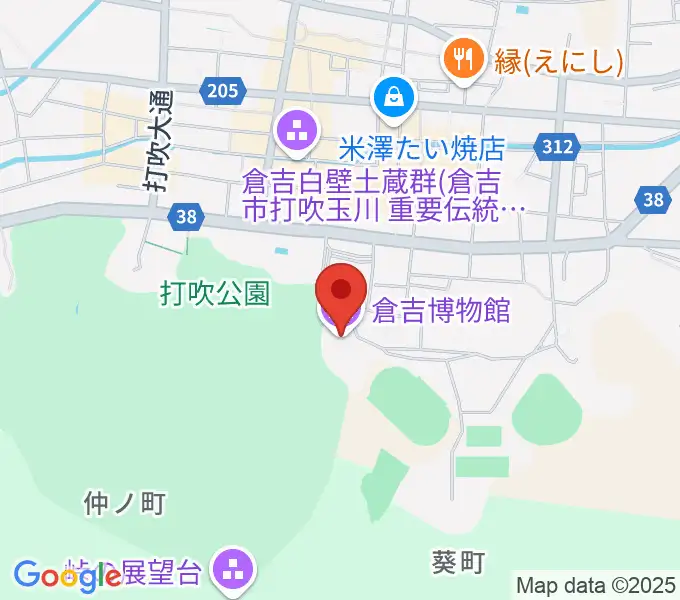 倉吉博物館の地図