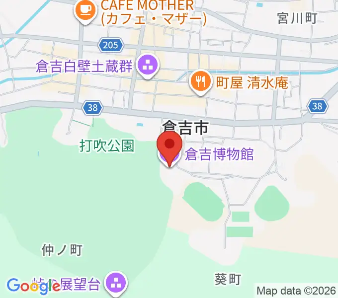 倉吉博物館の地図