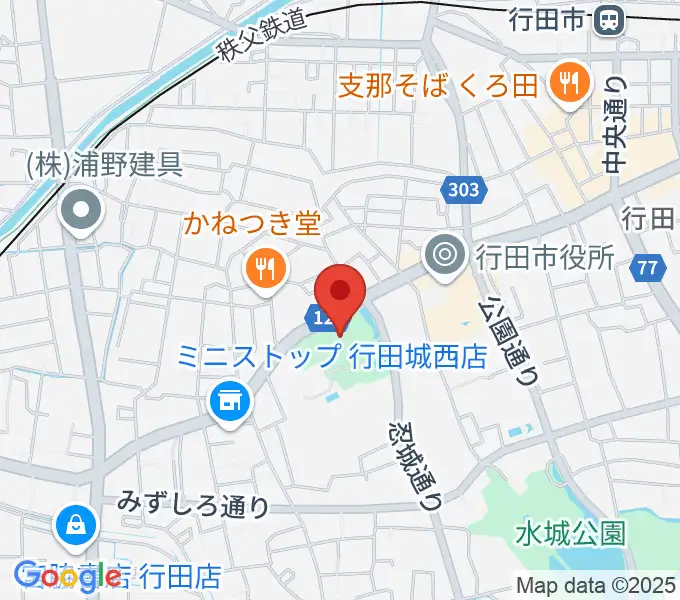 行田市郷土博物館の地図