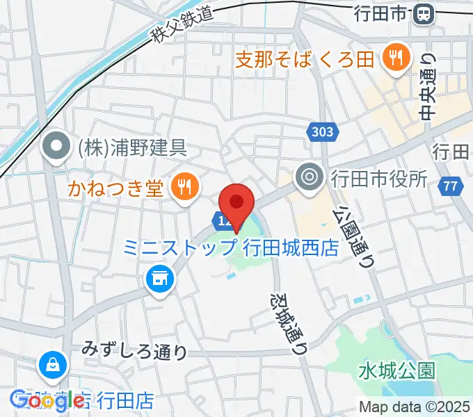 行田市郷土博物館の地図