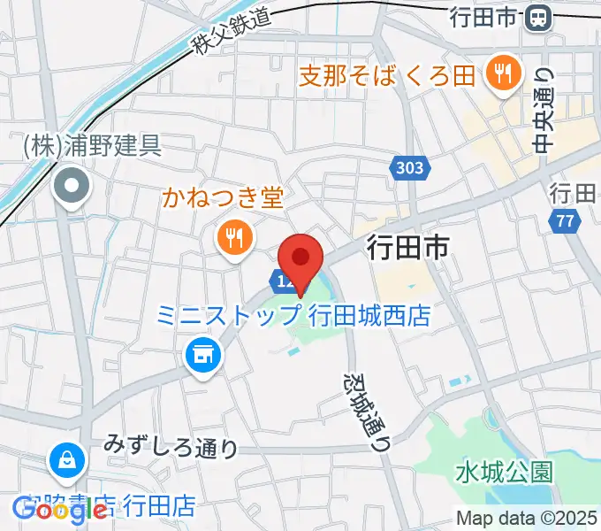 行田市郷土博物館の地図