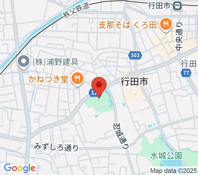 行田市郷土博物館の地図