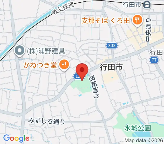 行田市郷土博物館の地図