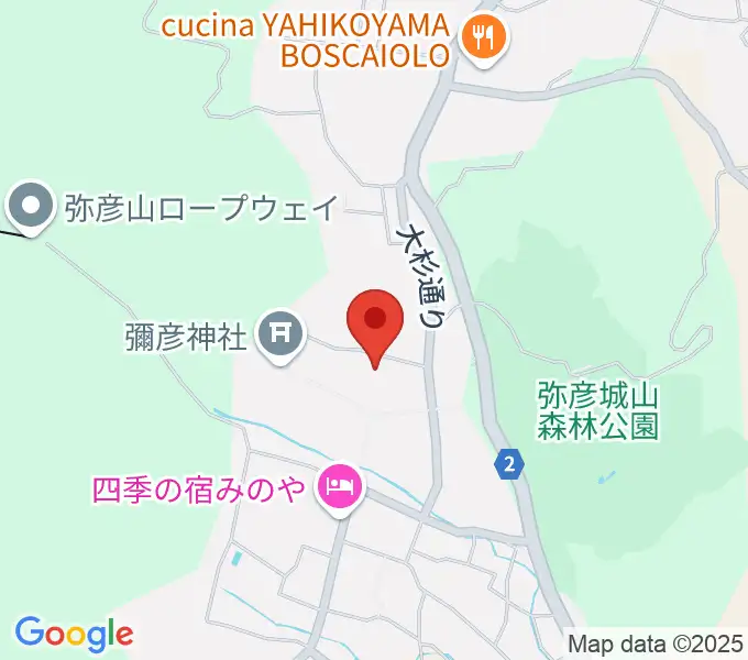 彌彦神社宝物殿の地図