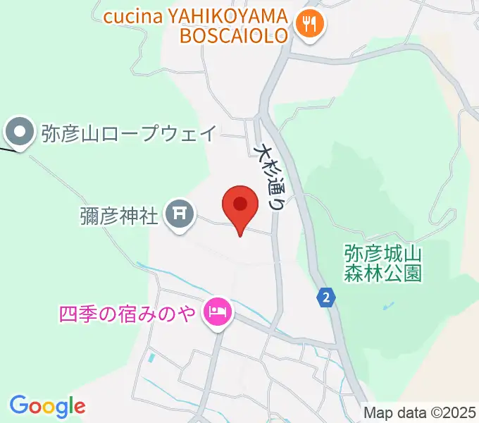 彌彦神社宝物殿の地図