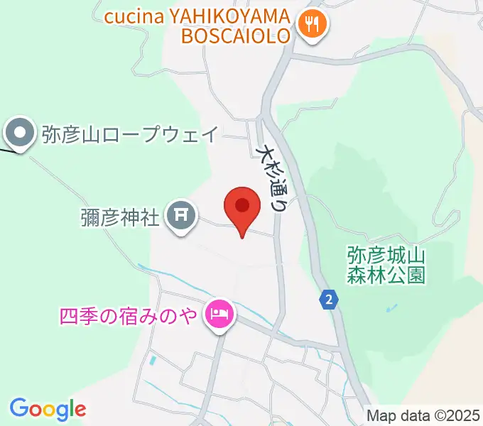 彌彦神社宝物殿の地図