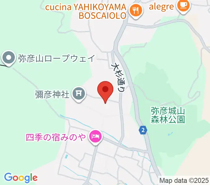 彌彦神社宝物殿の地図
