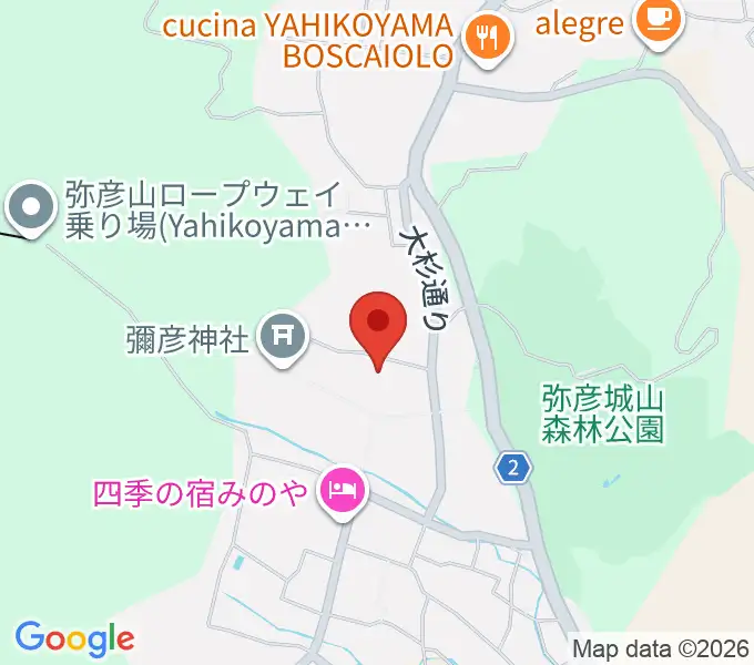 彌彦神社宝物殿の地図