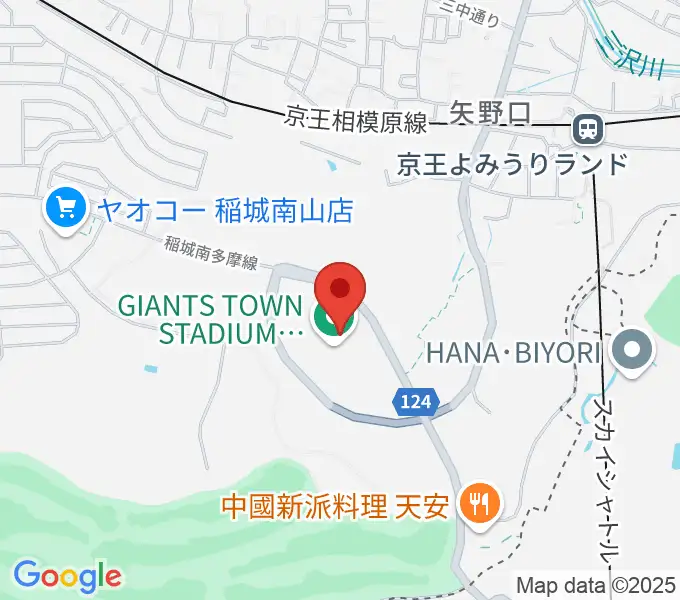 ジャイアンツタウンスタジアムの地図