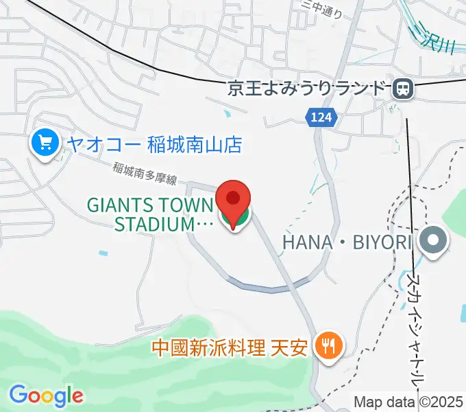 ジャイアンツタウンスタジアムの地図