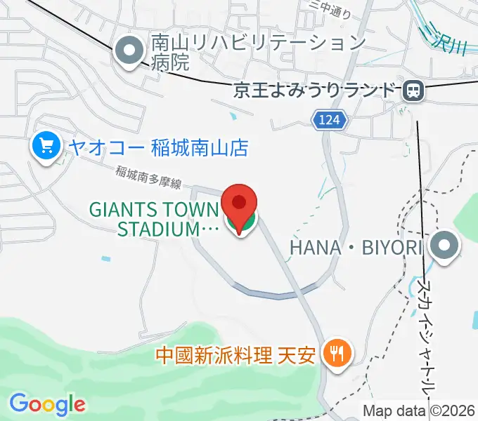 ジャイアンツタウンスタジアムの地図