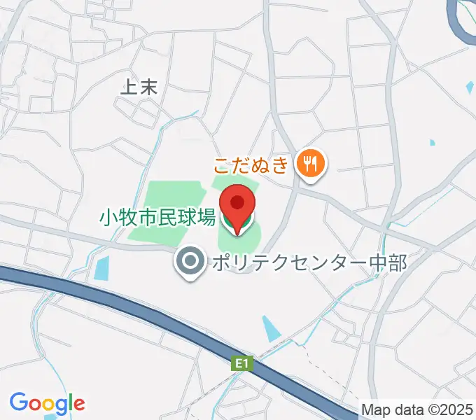 小牧市民球場の地図