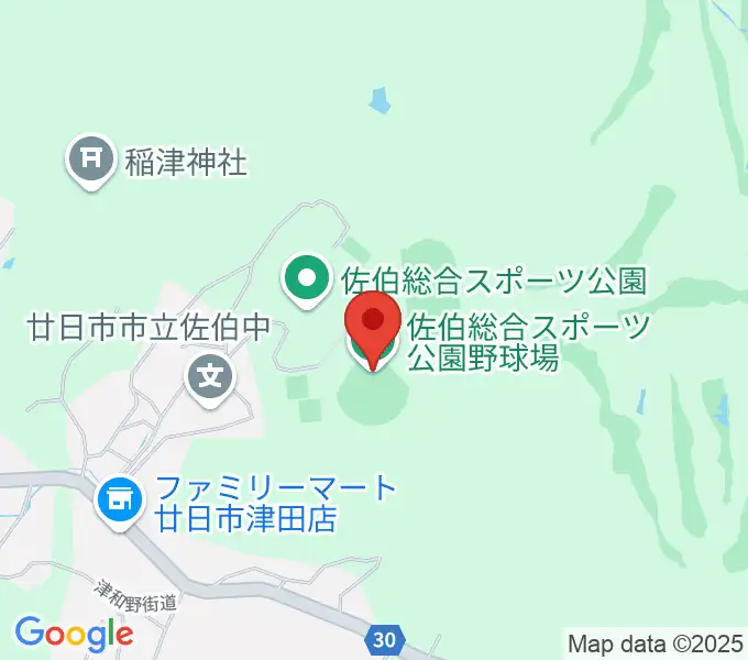 HIROHAI佐伯総合スポーツ公園野球場の地図