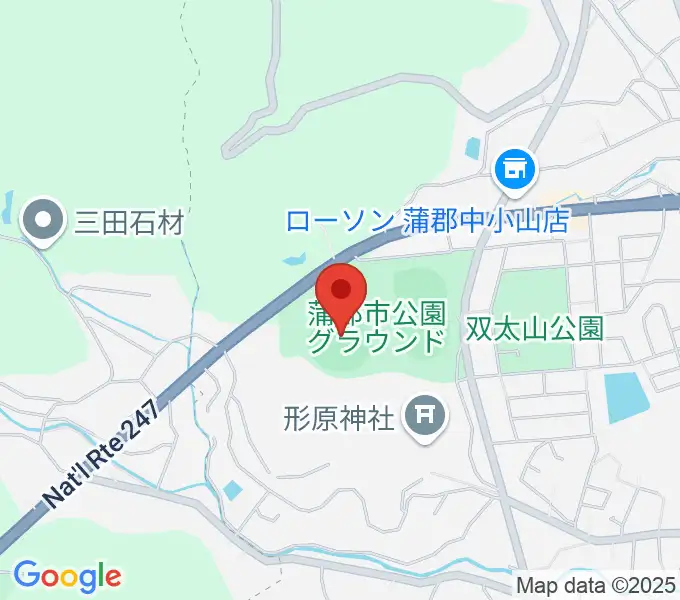 蒲郡市公園グラウンド野球場の地図