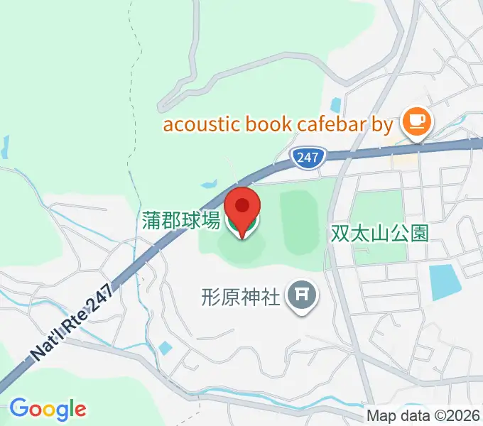 蒲郡市公園グラウンド野球場の地図