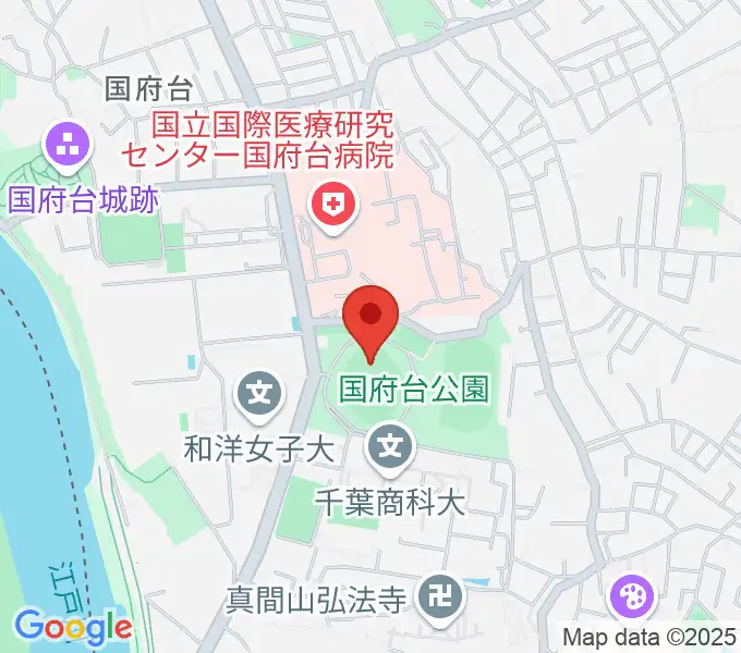 国府台スタジアムの地図