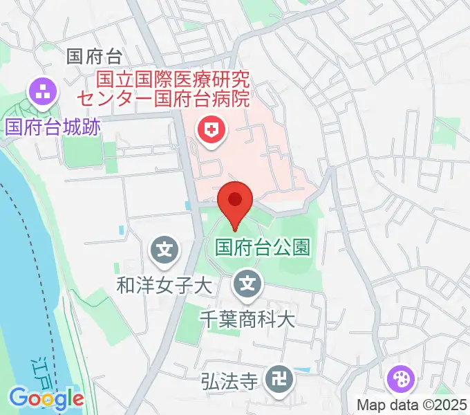 国府台スタジアムの地図