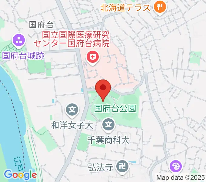 国府台スタジアムの地図