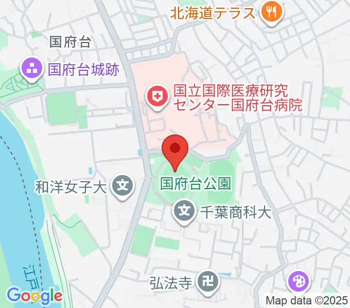 国府台スタジアムの地図