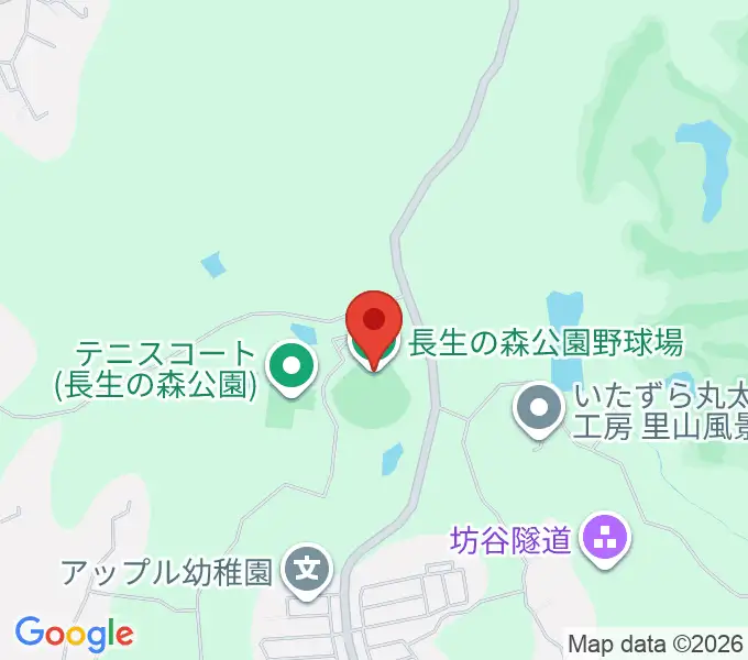 長生の森公園野球場の地図