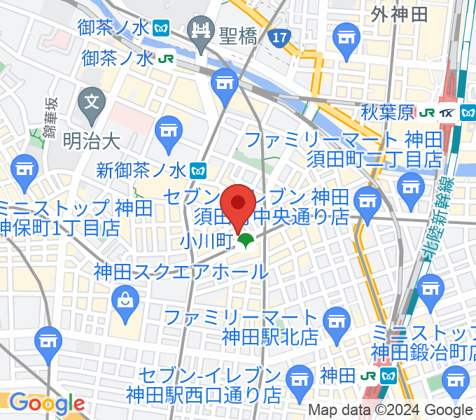 宮地楽器神田店RECスタ・Drumスタの場所
