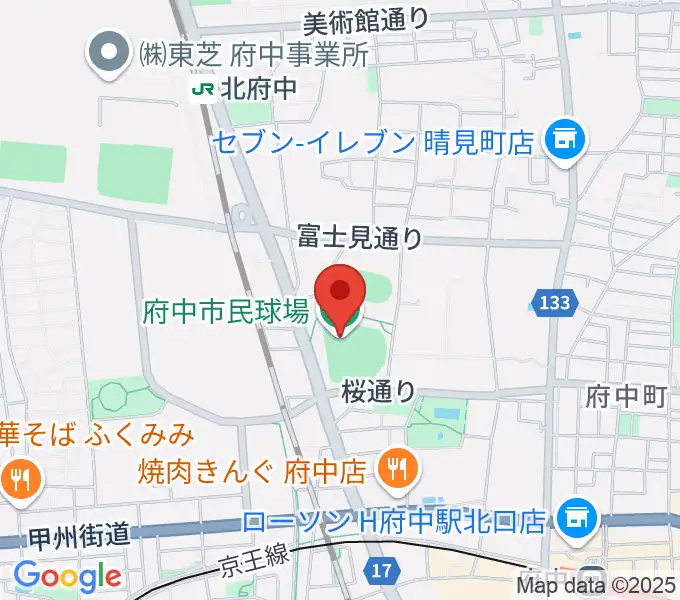 府中市民球場の地図