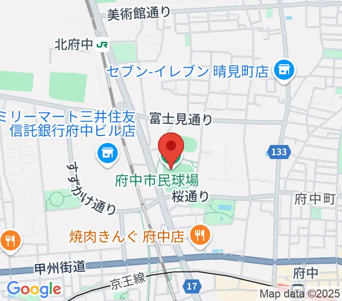 府中市民球場の地図