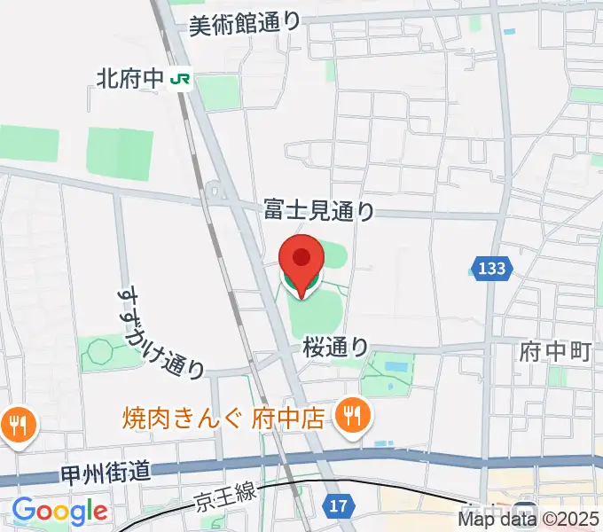 府中市民球場の地図