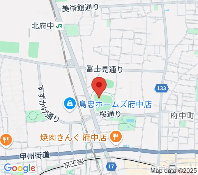 府中市民球場の地図
