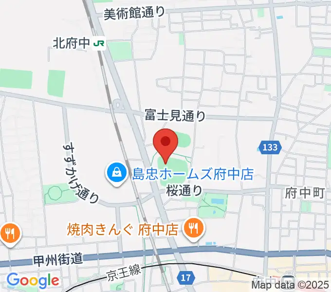 府中市民球場の地図
