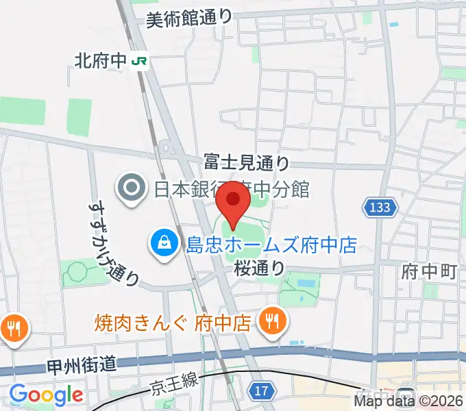 府中市民球場の地図