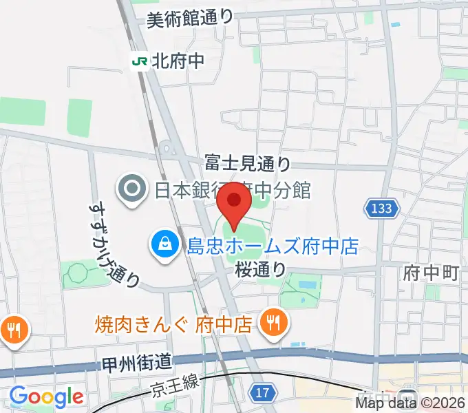 府中市民球場の地図