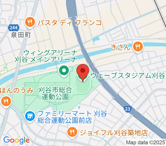 ウェーブスタジアム刈谷の地図