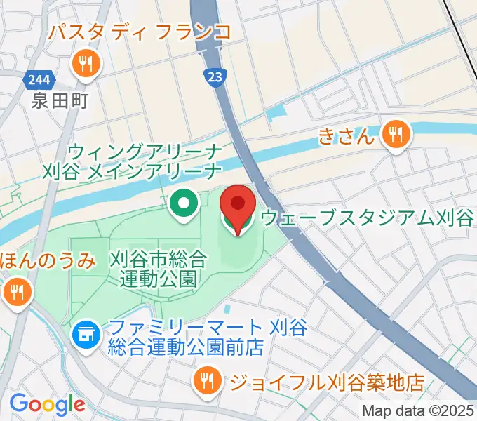 ウェーブスタジアム刈谷の地図