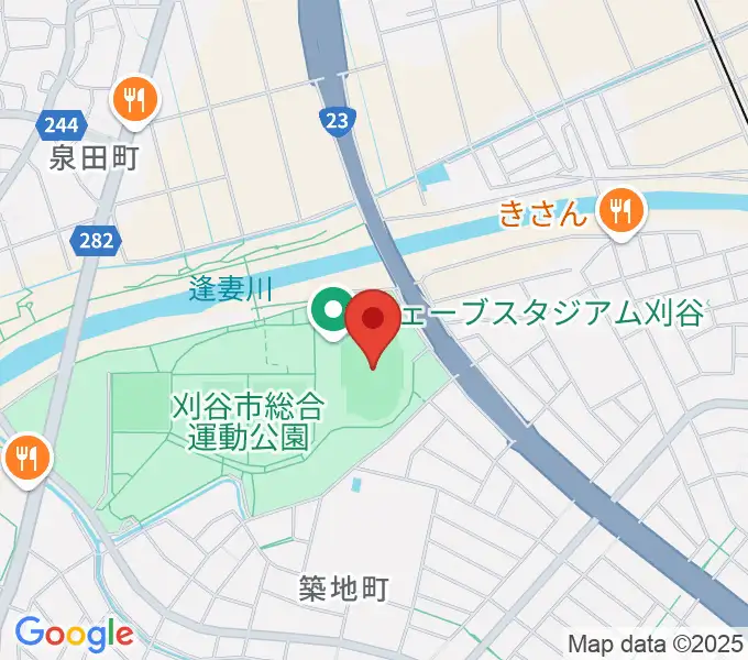 ウェーブスタジアム刈谷の地図