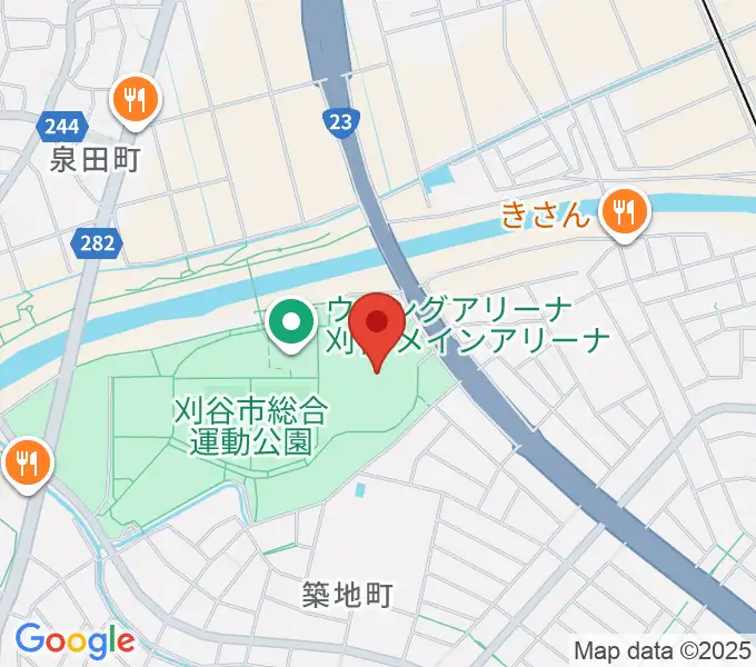 ウェーブスタジアム刈谷の地図